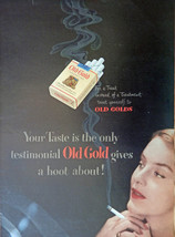 Old Gold Cigarette, Vintage Print Ad. treat - £14.07 GBP
