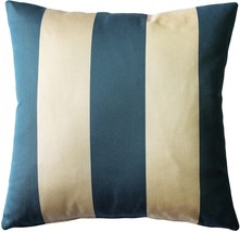 Bistro Marine Blue Outdoor Pillow 22x22, with Polyfill Insert - £43.92 GBP