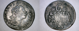 1764-A German States Prussia 1/6 Thaler World Silver Coin - £63.94 GBP
