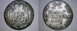 1766-IAS German States Paderborn 1/12th Thaler (3 Groschen) World Silver... - £55.94 GBP