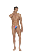 Men&#39;s G-String Pouch Patriotic Red White Blue Stars Stripes Adult Male Wear - £15.95 GBP