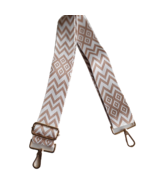 Adjustable Wide Tan White Crossbody Bag Strap Replacement Handbag Detach... - $21.65 CAD