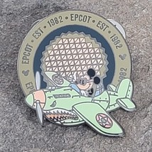 Disney WDW 2000 EPCOT EST 1982 Spaceship Earth Mickey Flying Plane LE 7500 Pin - £15.92 GBP