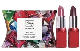 AVON FMG Glimmer Wild Duo Satin Lipstick Set Wild Rose &amp; Wild Cherry in ... - £15.00 GBP