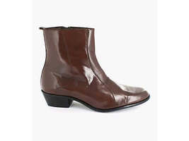 Men's Stacy Adams Santos Side Zip Boot Soft Leather Cognac  24855-221 image 7