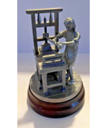 Etain Zinn Pewter Gutenberg Printing Press Figurine - £18.70 GBP