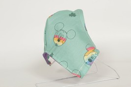 Rainbow Mickey Clover Theme Face Mask Handmade Filter Pocket Nose Wire Adult - £5.70 GBP