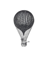 Unmounted Rubber Stamp: Hot Air Balloon #2 - $3.25