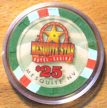 (1) $25. Mesquite Star Casino Chip - Mesquite, Nevada - 1998 - First Issue - £9.57 GBP