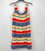 Jones Studio Dress Lined Womens 16 Used Striped Sleeveless - $13.86