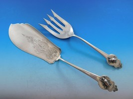 Art Silver by Gorham Coin Sterling Silver Fish Serving Set with Applied Bug 12" - $2,434.41
