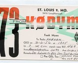 QSL Card K7DYM St Louis Missouri 1956 - $13.86
