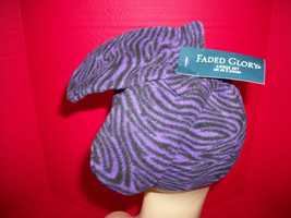 Faded Glory Baby Clothes Set Toddler Girl Winter Beanie Hat Purple Mittens Pair - $9.49