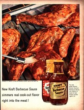 Kraft Barbecue Sauce Grilled Chicken Food 1961 Vintage Print Ad Original Kitchen - £20.74 GBP