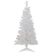 US Seller 4&#39; Rockport White Pine Artificial Christmas Tree Multi Lights Fast Shi - £140.57 GBP