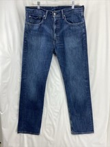 Vintage Levi&#39;s 505 34x32 Blue Regular Men&#39;s Denim Jeans Distressed Mexico Made - £22.32 GBP