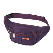 Waterproof Purple Running Belt Fanny Pack Waist Pouch Camping Hiking Zip Bag  - £10.19 GBP