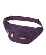 Waterproof Purple Running Belt Fanny Pack Waist Pouch Camping Hiking Zip... - £10.18 GBP