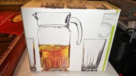 Florence 62oz. Pitcher and 15oz. glass set 5 pc. Stylesetter new in box - £38.65 GBP