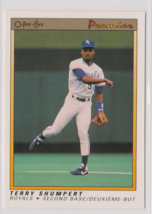 Terry Shumpert Royals Second Base 1991 O-Pee-Chee Premier Card # 108 Near Mint - £1.24 GBP