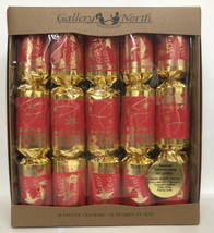 New Gallery North Gold Collection 10 Pc Christmas Holiday Festive Crackers - £26.96 GBP