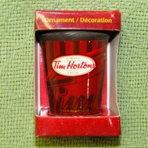 Tim Horton&#39;s Holiday Ornament Collectible Coffee Cup To Go Take Out 2009 Ceramic - £12.94 GBP