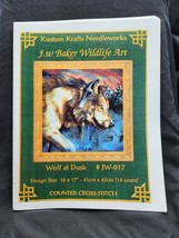 Wolf At Dusk Kustom Krafts Counted Cross Stitch Chart Pattern #jw-017 16x17 - £7.74 GBP