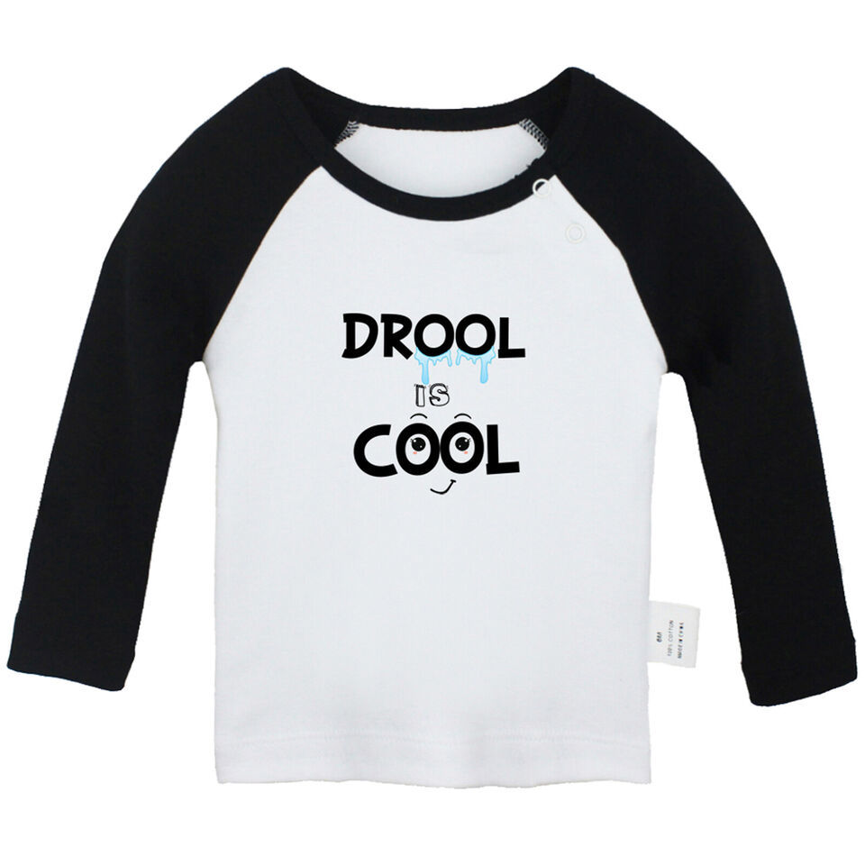 Primary image for Drool is Cool Funny T-shirts Newborn Baby Graphic Tees Infant Tops Kids Clothing