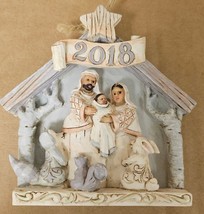 Jim Shore White Woodland Nativity Hanging Christmas Ornament 2018 New - £11.79 GBP