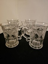Set of 4 handled drinking glasses with fleur di leis design - £27.87 GBP