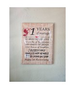 1 YEAR WEDDING ANNIVERSARY SIGN *SEE DESCRIPTION* - £4.79 GBP