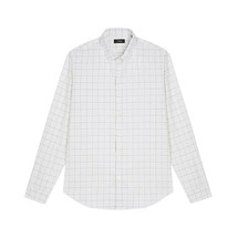 Theory Men&#39;s White Stencil Check Rammy Casual Button Down Shirt, L Large 3392-9 - £91.08 GBP