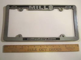 LICENSE PLATE Plastic Car Tag Frame MILLS CHEVY 14D - $25.92