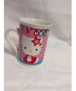 2014 Sanrio Hello Kitty Coffee Mug Cup 4&quot; tall x 3&quot; diam CUTE - £7.78 GBP