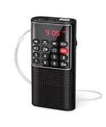 Mini Pocket Fm Walkman Radio Portable Battery Radio With Recorder, Lock ... - £26.66 GBP
