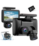 3 Channel 2K Dash Cam, Dash Camera For Cars With Free 32Gb Sd Card, 2K+1... - $101.99