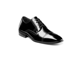 Stacy Adams Abbott Cap Toe Oxford Leather Shoes Black Comfortable 20159-001 - £64.13 GBP