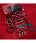 Collar Handcuffs Ankle-Cuffs Anal-Plug Mouth-Gag Eye-Mask Whip Oval-Bag ... - $136.77 CAD