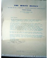 Vintage The White Insurance Agency Fremont MI Welcome Letter 1955 - $3.99