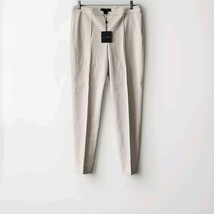 St John Legging Fit Pants Sz 8 Fine Stretch Twill Ankle Zip Cream - $189.99