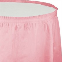 Pink Plastic Table Skirting 29&quot; x 13&#39; w/Easy Stick Tableware Party Decoraitons - £19.73 GBP