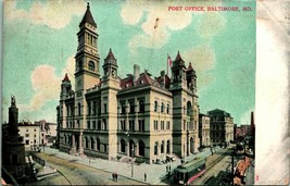 Post Office Building Baltimore Maryland MD 1908 DB Postcard C12 - £3.37 GBP