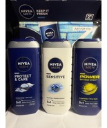 Nivea Men Keep It Fresh Shower Gel Skincare Trio for BODY, FACE, HAIR, 2... - €25,40 EUR
