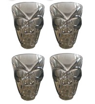 Gothic Skull Shot Glasses Skeleton Head Pirate Tiki Bar Decoration-SMOKE-4pc Set - £4.43 GBP