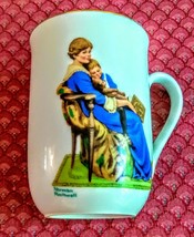 Norman Rockwell Bedtime Mother &amp; Son Vintage 1982 Collectible Coffee Mug Tea Cup - £7.24 GBP