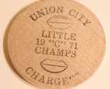 Vintage Michigan Wooden Nickel Union City Chargers 1971 - $4.94