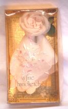 Vintage Ladies Hanky Handkerchief Pink Machine Embroidered Flowers - $16.82