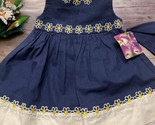 Blueberi Boulevard Toddler Daisy Floral Navy Blue Bow Dress Sz 18M Hair ... - $22.77