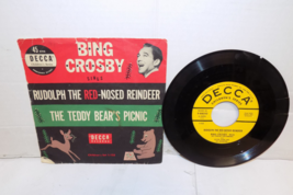 Bing Crosby- Rudolph The Red Nosed Reindeer/The Teddy Bear&#39;s, Decca Records. - £10.30 GBP