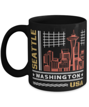 Seattle, black Coffee Mug, Coffee Cup 11oz. Model 60082  - £19.63 GBP